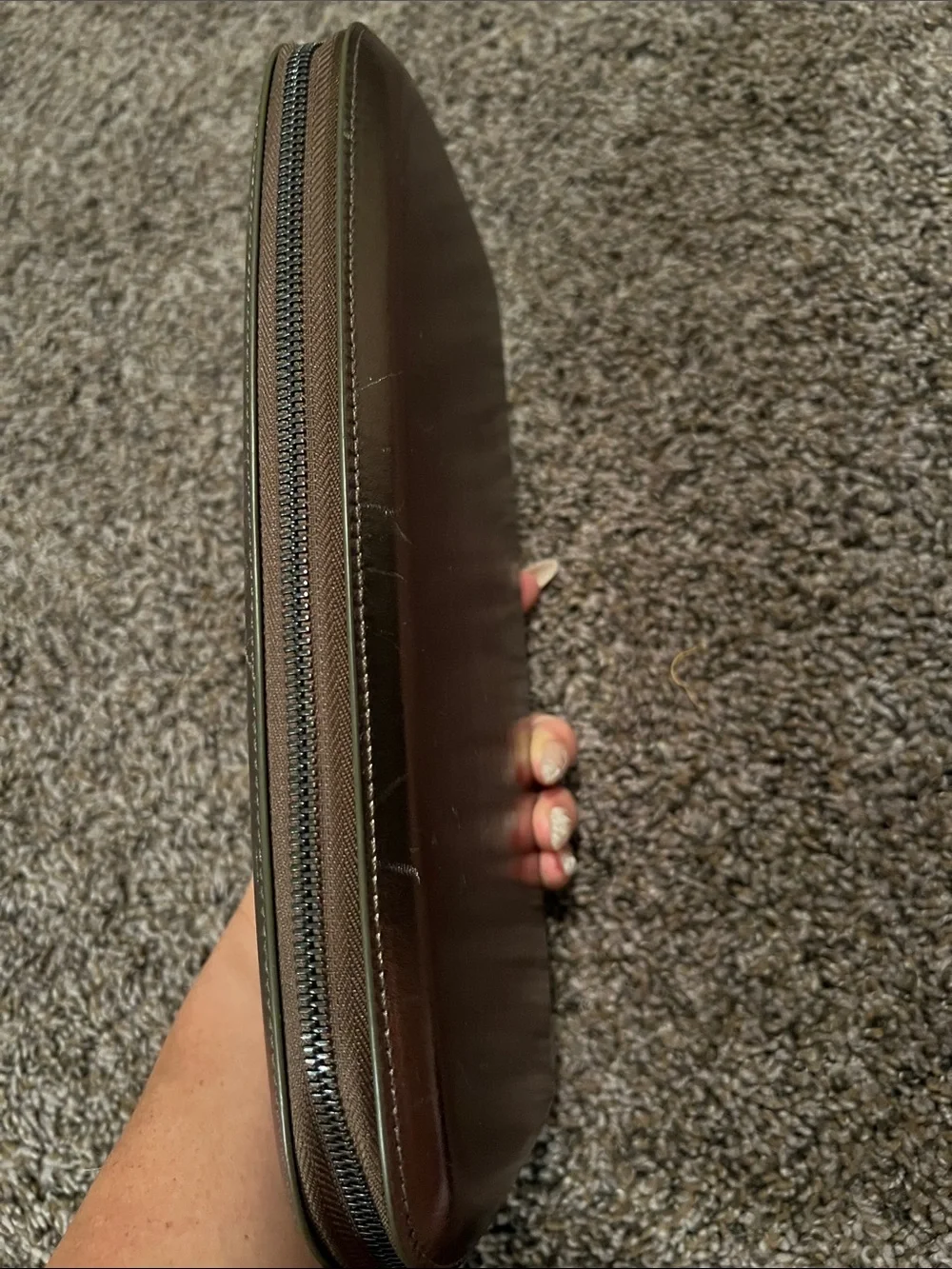 Vintage Perrin Paris Olive Leather Travel Wallet